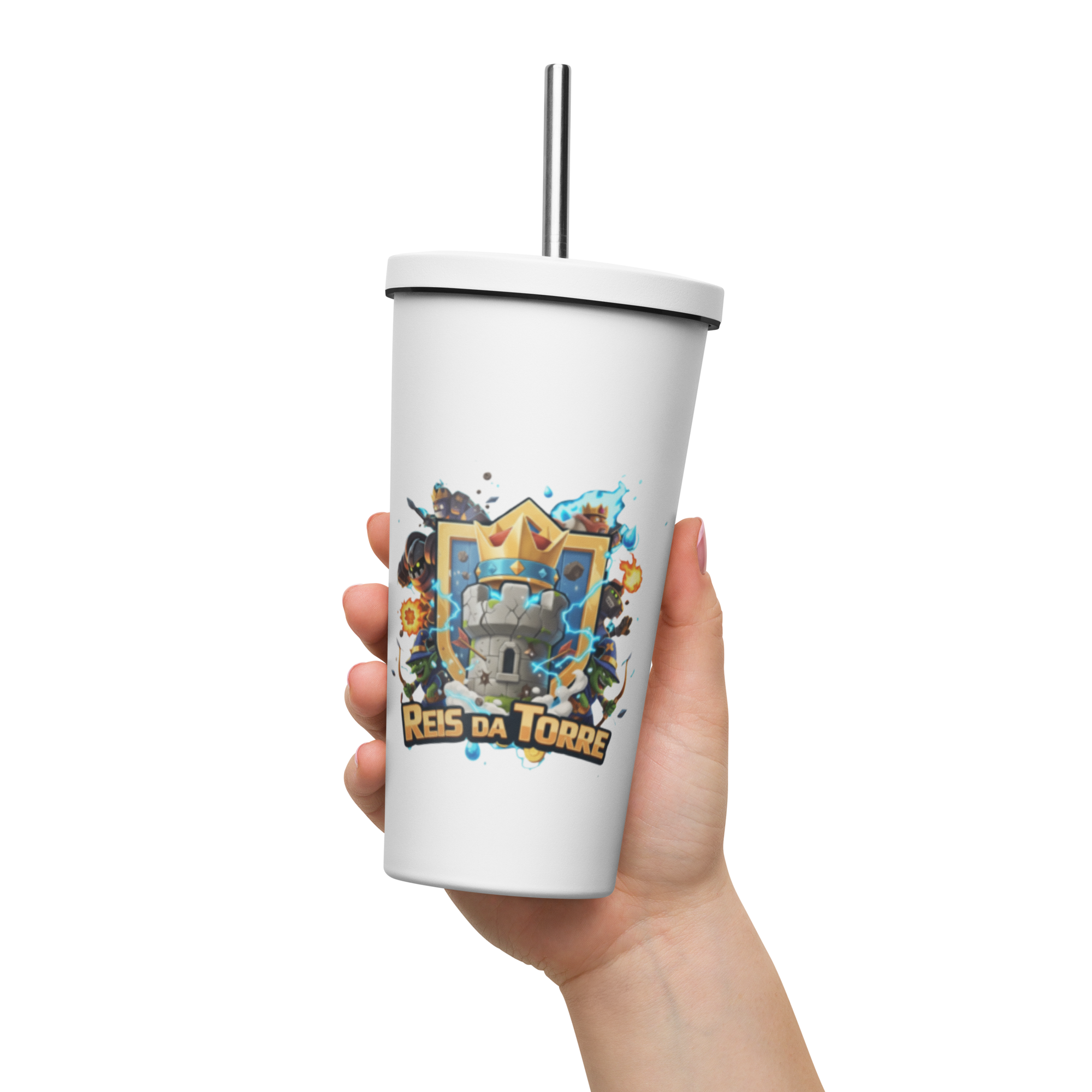 Copo Tumbler Oficial Reis da Torre Branco