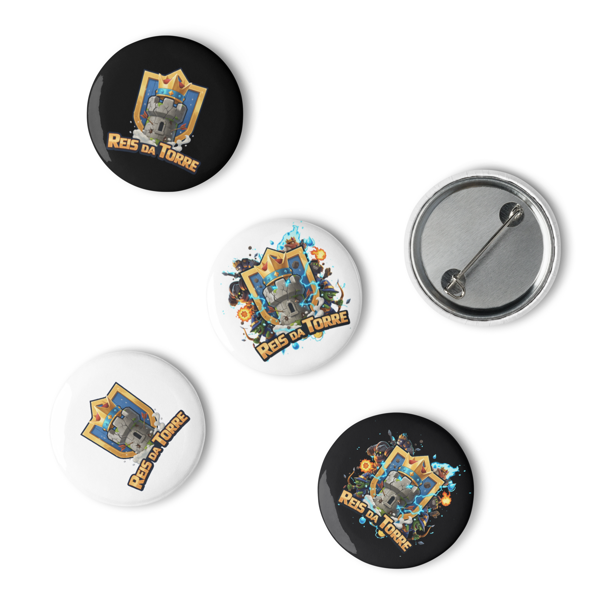 Kit de Bottons Oficiais Reis da Torre (Kit com 5 unidades)