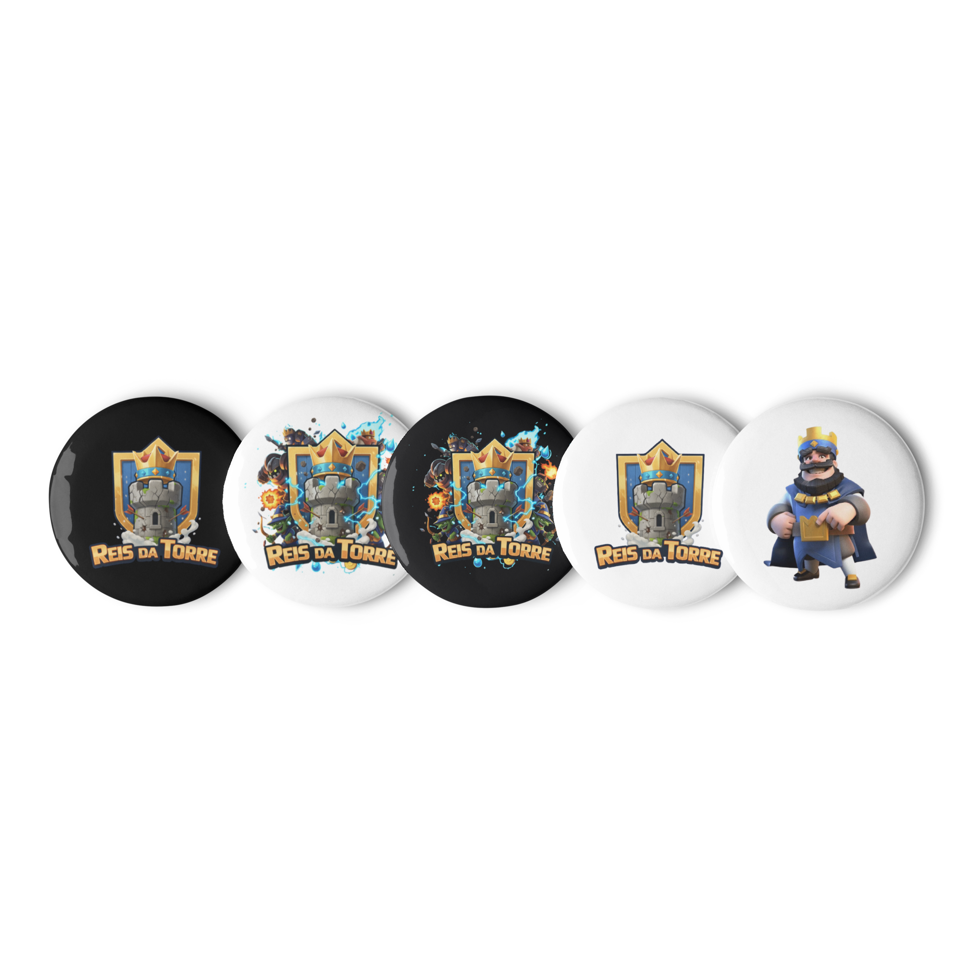 Kit de Bottons Oficiais Reis da Torre (Kit com 5 unidades)