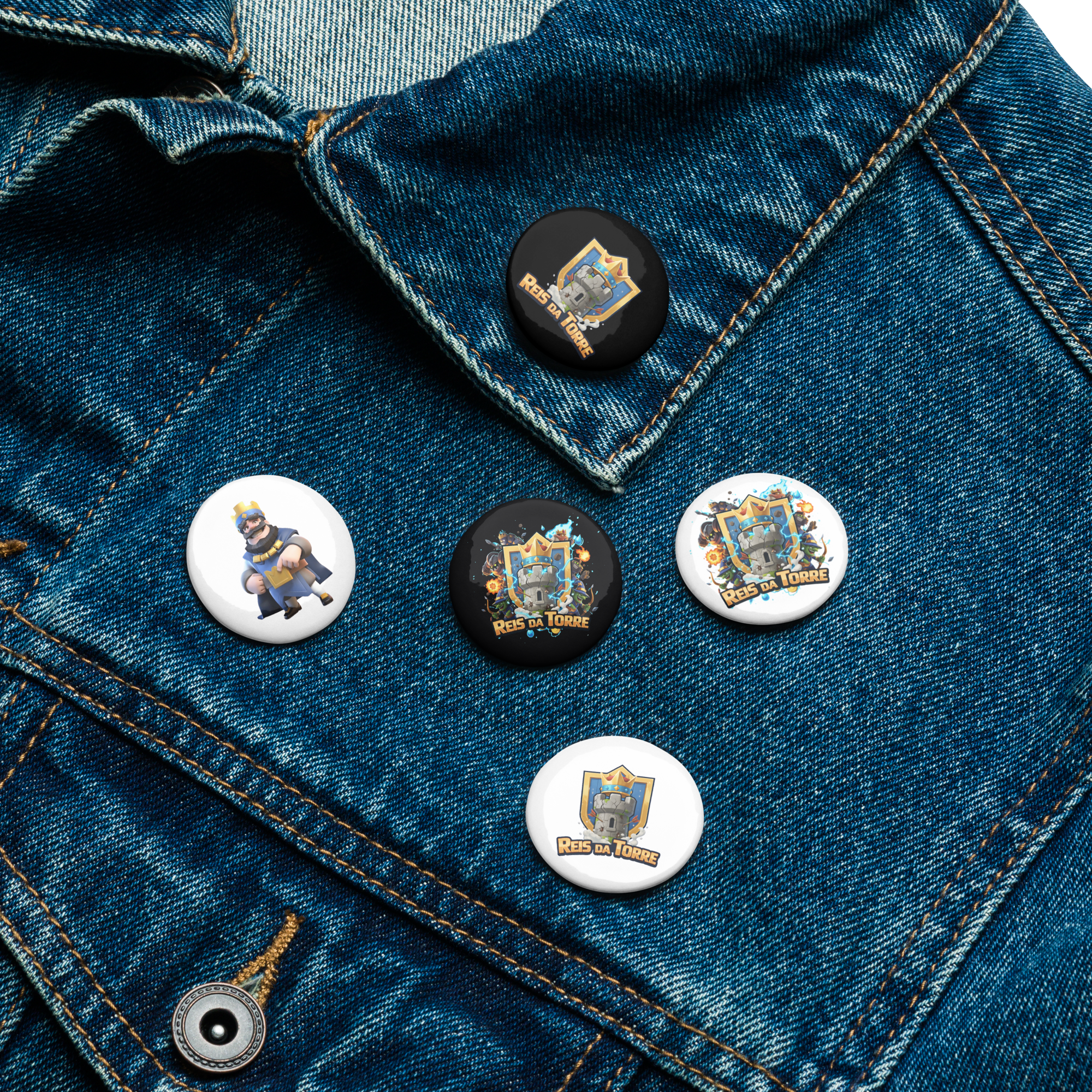Kit de Bottons Oficiais Reis da Torre (Kit com 5 unidades)